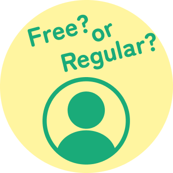 フリー会員、レギュラー会員を選択